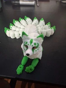 3d Printed Flexi Nine Tailed Kitsune Toy - Picture 1 of 13