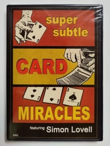 Super Subtle Card Miracles Featuring Simon Lovell - DVD, 2009 - Card Magic - NEW - Imagen 1 de 3