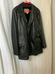 VINTAGE GINO PELLE UOMO AUTO CAPPOTTO giacca lunga TG 44 KIRK’S SUEDE LIFE - Foto 1 di 14
