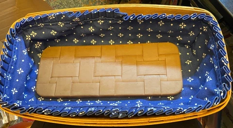 Longaberger Woven Traditions Bread Basket + Liner+ Brick  Dresden Ohio 1995 Cover
