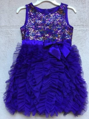 Biscotti Girls' Mini Dress, Size 8, Purple, Sleeveless, Sequins, Sparkle Holiday - Image 1 of 4