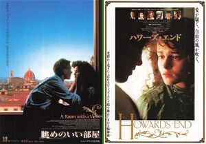 Helena Bonham Carter x 2 Room with a View 1985 movie Flyer B5 chirashi Japanese - Picture 1 of 5