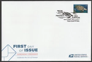 US 5869 Protect Sea Turtles Hawksbill Ceremony Program FDC 2024 - Picture 1 of 3