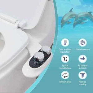 Giving Tree Non-Electric Bidet Toilet Attachment Self Cleaning Dual Nozzle Spray - Picture 1 of 2