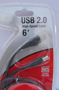 B. New Staples USB 2.0 High Speed Cable 6' Up To 480 Mbps Windows And Macintosh - Picture 1 of 9