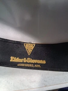 Cappello Royal Stetson grigio con fascia nera taglia 6 7/8 Elder & Stevens Jonesbore Ark. - Foto 1 di 11