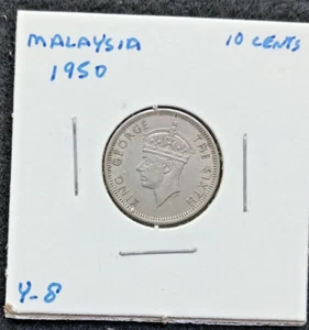 Malaysia 10 Cent 1950 zirkuliert - Bild 1 von 2