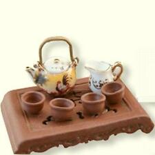 Dollhouse Asian Tea Srvice w Tray 1.450/6 Reutter Service/4 canister Miniature