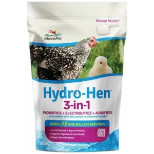 MannaPro Hydro-Hen Water Supplement 3-in-1 Probiotics 8 oz. - Picture 1 of 4