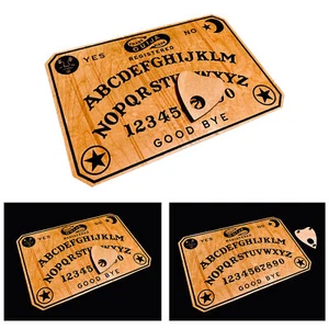 Wooden Ouija Board Planchette Divination Pendulum Board Magic Engraved Board - Picture 1 of 9