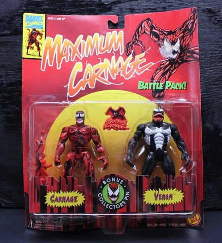 Maximum Carnage Battle Pack! Carnage Venom 2 Pack ToyBiz (1994) Cover