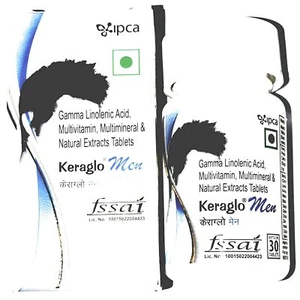 IPCA Keraglo Men Natural Extract, 30 Tablets, Pack Of 2 with free shipping - Picture 1 of 3