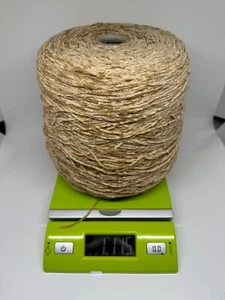 Acrylic Chenille Machine Knitting Yarn Cone - 1lbs 11oz - 1500YPP "Beeswax" - Picture 1 of 3