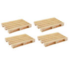 4Pk Mini Wooden Pallet Glass Coasters/Mats For Beverages Drinks Beers Home/Bar