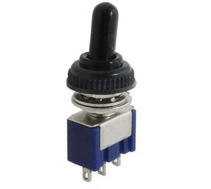 5 Pcs 125V 6A ON/OFF/ON 3 Position SPDT Toggle Switch w Waterproof Cover Cap - Foto 1 di 1