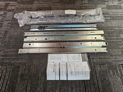 (CANTIDAD 1 PAR) Accuride C4034-24D 24"L Resistente Montado Lateral Deslizable Zinc Transparente Foto 1 de 4