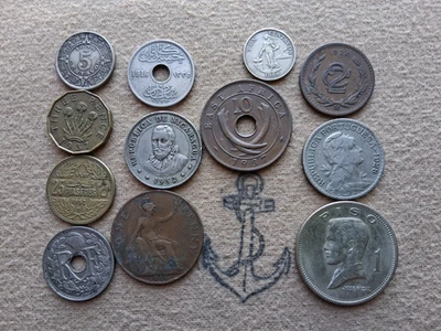 Old WORLD Coin Lot - 12 VINTAGE COINS Some 1900s - Lot #879-6 - Image 1 of 4