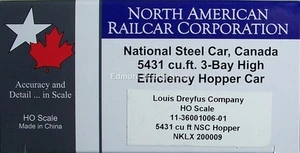North American Railcar Corp. #1006-01 Louis D 5431 CU.FT. 3bay Efficiency Hopper - Picture 1 of 18