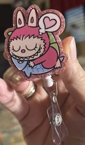 Carino mostro cartone animato retrattile badge mulinello lavoro porta ID infermiera CNA regalo - Foto 1 di 3