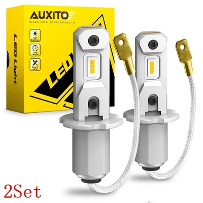 AUXITO H3 LED Fog Light Bulb Conversion Kit Golden Yellow DRL Lamp 6000K 4PCS B - Image 1 of 4