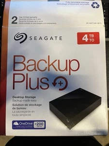 Seagate Backup Plus Desktop 4 TB External USB 3.0 Hard Drive Black STDT4000100 - Afbeelding 1 van 4