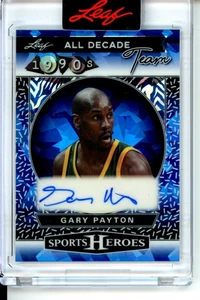 2025 Leaf Sports Heroes Gary Payton Auto All Decade 1990s SP Card 4/4 HOF - Picture 1 of 2