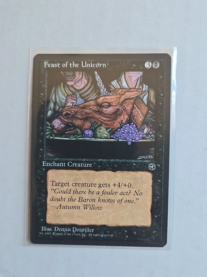 Feast of the Unicorn (Art B) - Homelands - MP - MTG Magic - Common - Enchant - Image 1 of 1