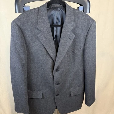 Blazer Club Room Hombre Gris Espiga Tweed Lana 42 L Foto 1 de 4