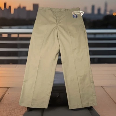 Dickies ~ 男式工装裤 ~ 尺码 38x30 ~ Scotchgard ~ 卡其色/坦色 ~ 容易护理 ~ 全新 — 第 1/4 张图片