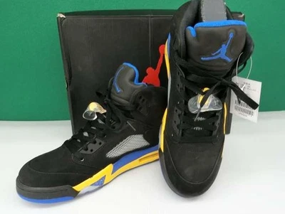 耐克 Air Jordan 5 复古上海申黑色校服玉米 136027-089 男式 Us10 — 第 1/4 张图片