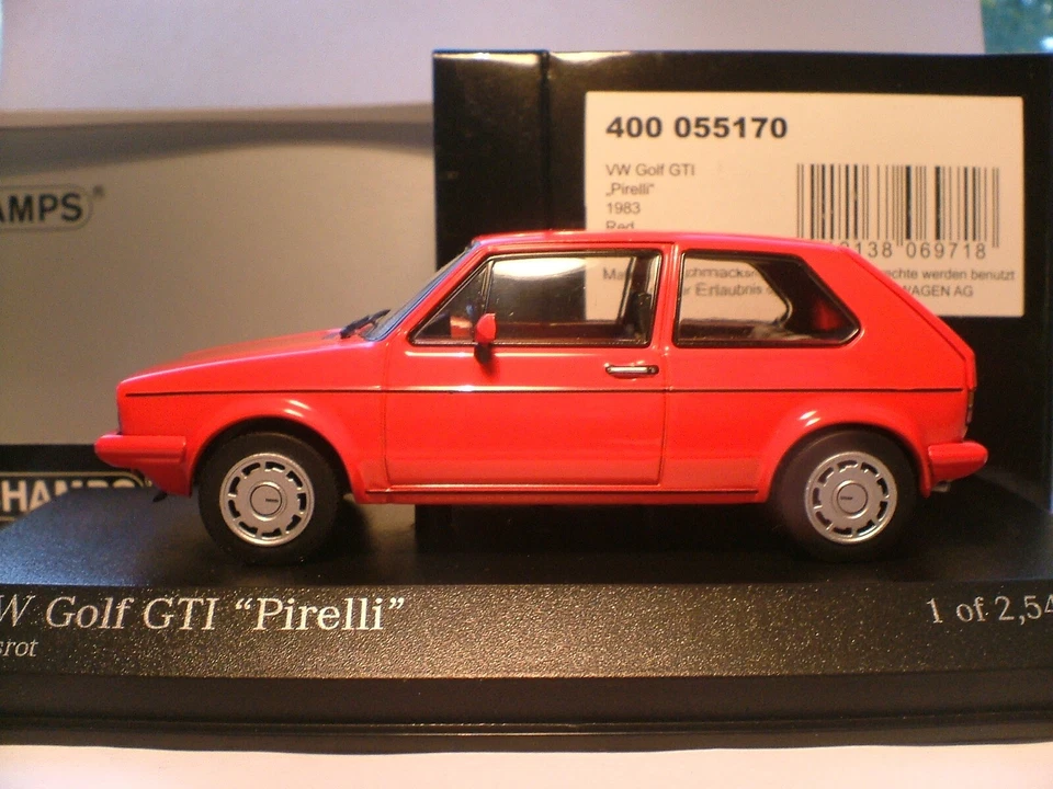 RARO MINICHAMPS 1/43 ROJO 1983 VOLKSWAGEN GOLF GTi PIRELLI DETALLE EXCEPCIONAL NLA Foto 1 de 1