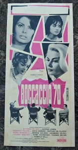 locandina film BOCCACCIO '70 Loren De Sica Schneider Visconti Ekberg Fellini - Picture 1 of 2