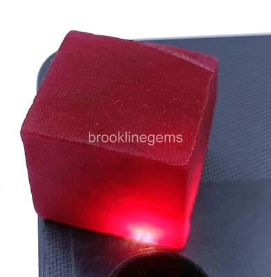 Dyed 141Ct Natural Red Ruby EGL Certified Uncut Rough Loose Gemstone K - Image 1 of 4