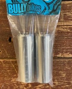 BULLY CHROMOLY PEGS 14mm w/ 3/8" adapters PAIR CHROME - Picture 1 of 1