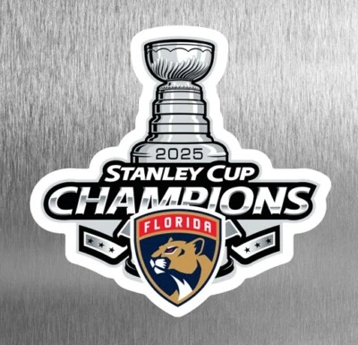 Magnet Die Cut 2025 Stanley Cup Champions Florida Panthers Championship Frig
