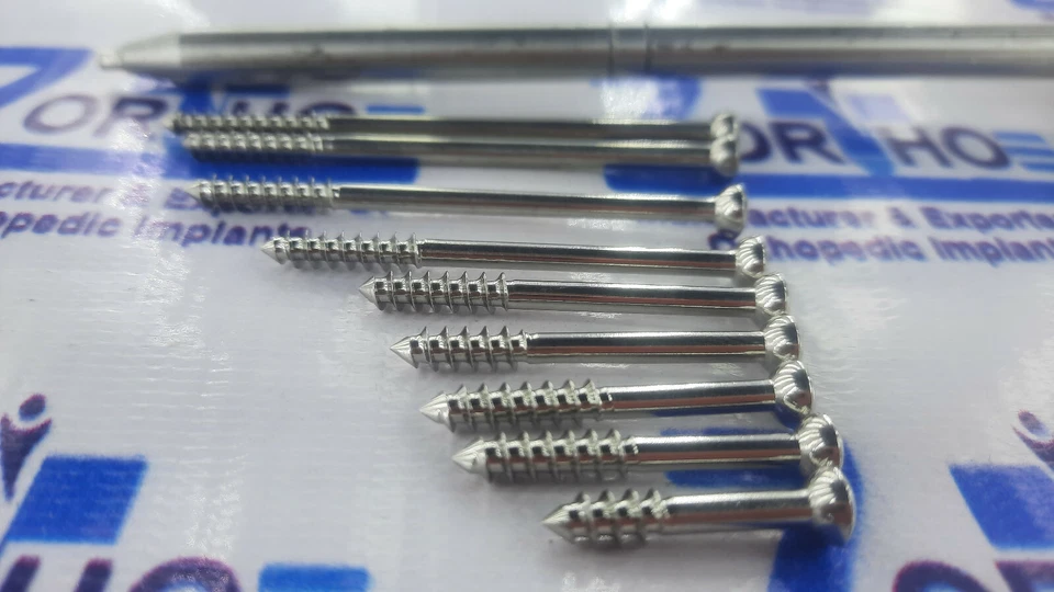 ORTHO ZE 4mm Cancellous Screws Partial Thread Stainless Steel 316L Screws (200 pcs)