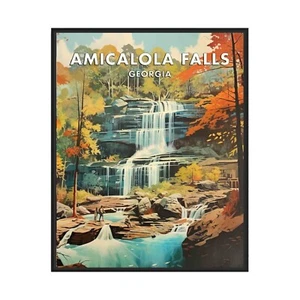 Amicalola Falls Georgia Bridges Photo Art Print Poster Wall Art Painting - Picture 1 of 7