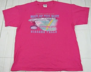 Gildan Girls Short Sleeve Pink Niagara Falls T-Shirt Size L  - Picture 1 of 3