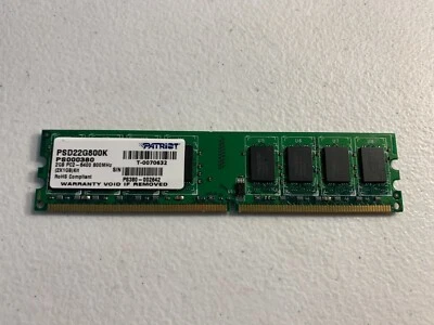 Patriot 1 x 1 GB (1 GB Total) PC2-6400 DDR2 RAM (PSD22G800K) - Image 1 of 2