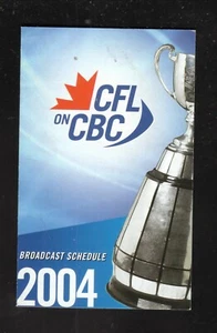 Liga Canadiense de Fútbol--Horario de Bolsillo 2004--CBC - Imagen 1 de 2