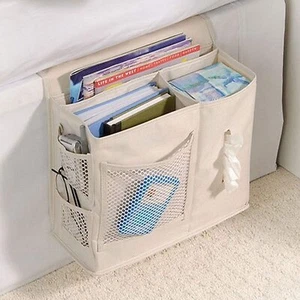 7-Pocket Bedside Caddy Organizer Multi-Pocket Storage  Remotes Glasses Tissues - Picture 1 of 6