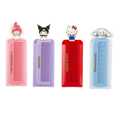Sanrio Character Plastic Compact Hair Comb with Mascot Mobile Phone Case JAPAN - Imagem 1 de 4