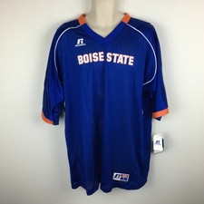 Boise State Broncos Football Blank Jersey Russell Team Issue Adult L Blue Orange