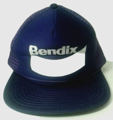 Vtg Bendix Brakes Hat Anti Lock Foam Baseball Cap Logo Snap Purple Truckers  - Image 1 of 4