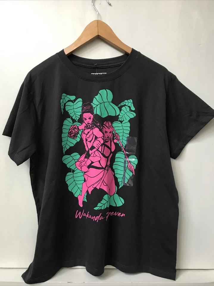 Marvel Wakanda Forever Women Warriors Graphic TShirt Black S Short Sleeve Casual