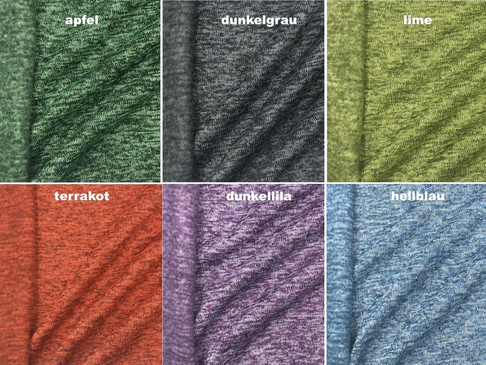 Strickstoff Strickfleece Stoff Fleece meliert 6 Farben ab 50cm - Bild 1 von 1