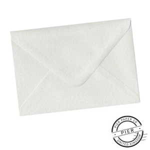 25 pack x C6 White Hammer Textured Envelopes 114 x 162mm 6 x 4" by Pier Paper Co