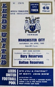 Leeds United v Manchester City 1968-69 - Division 1 - 5 April 1969 - Picture 1 of 1