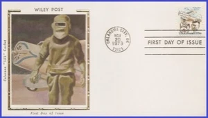 USA4 #C96 U/A COLORANO SILK FDC Wiley Post w/Plane - Picture 1 of 1