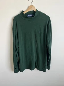 Vintage Polo Golf Rollkragen Shirt Langarm Grün Made USA Herren XL 90s Ralph Lau - Bild 1 von 3